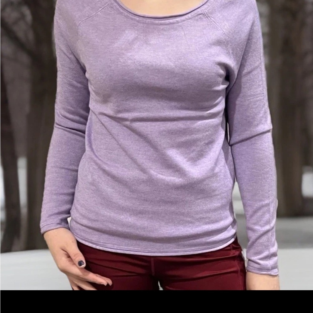 Zenana lightweight long sleeve sweater lavender- sz XL